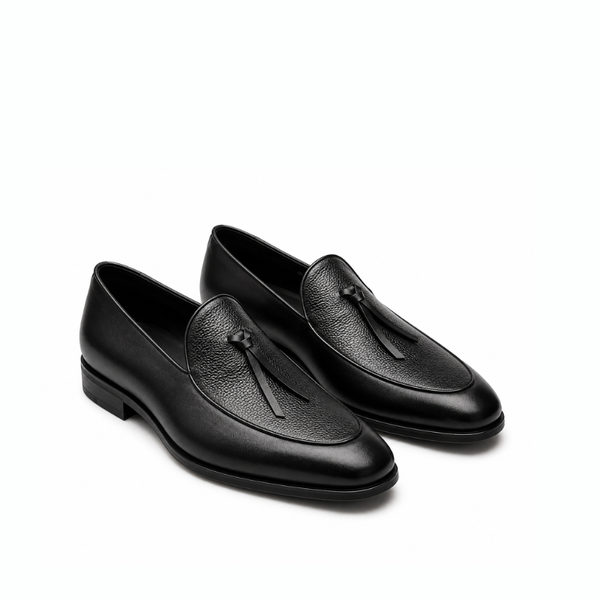 Valerio Textured Tassel Leather Loafer