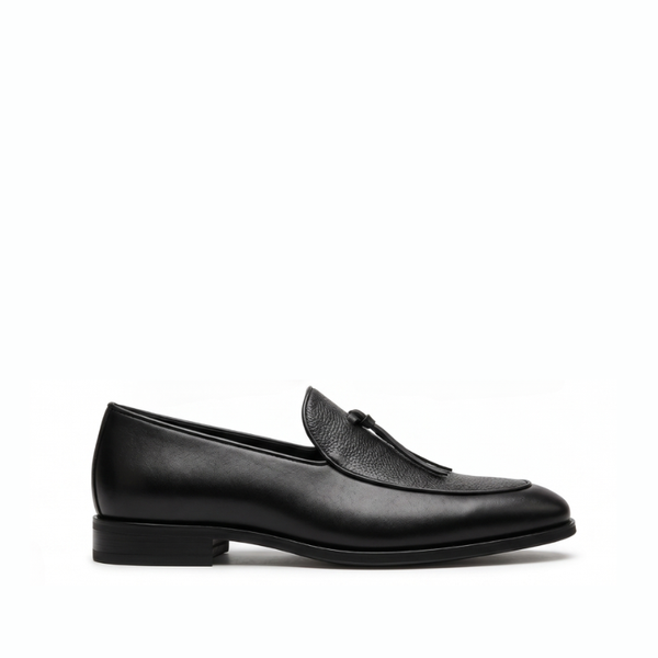 Valerio Textured Tassel Leather Loafer