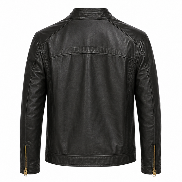 Vanguard Luxury Italian Leather Racer Jacket