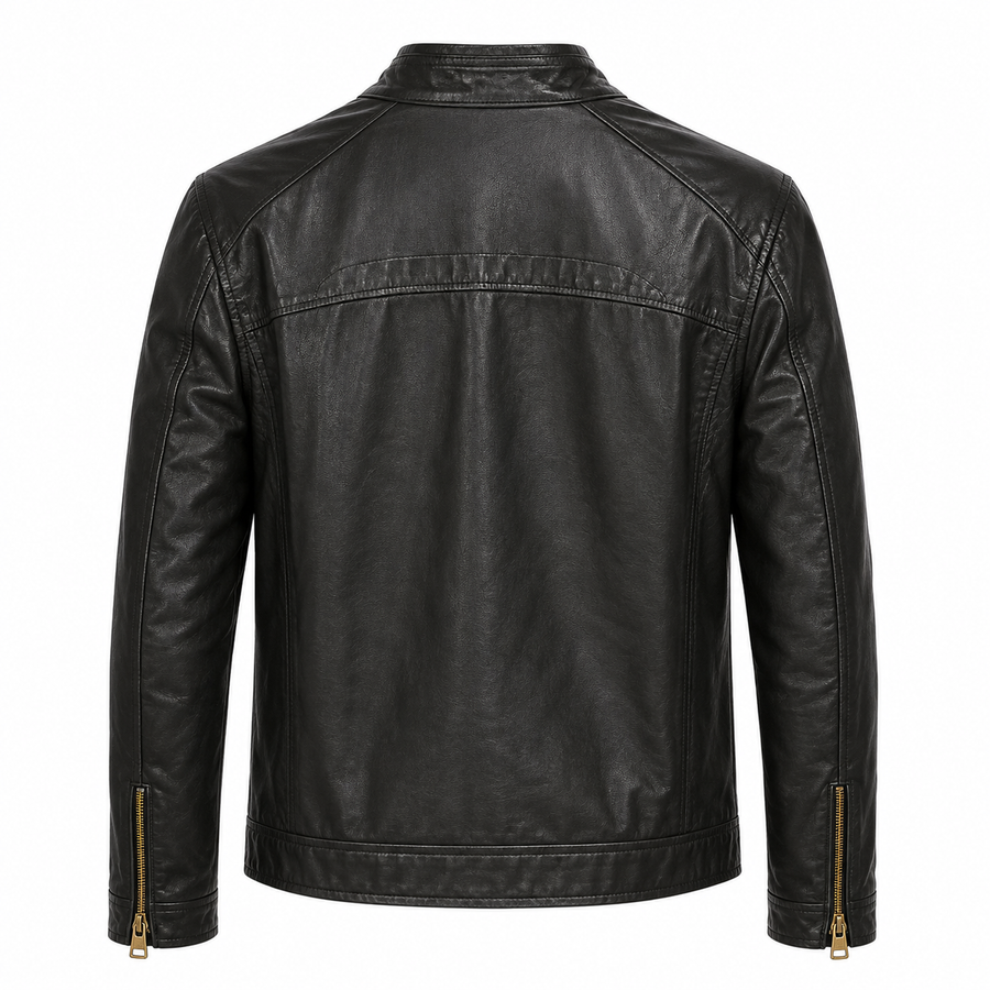 Vanguard Luxury Italian Leather Racer Jacket