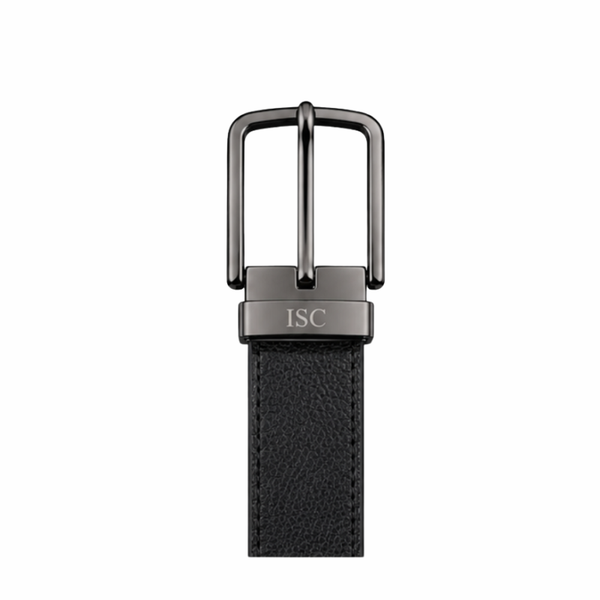 Varenzo Nocturne Grain Leather Belt