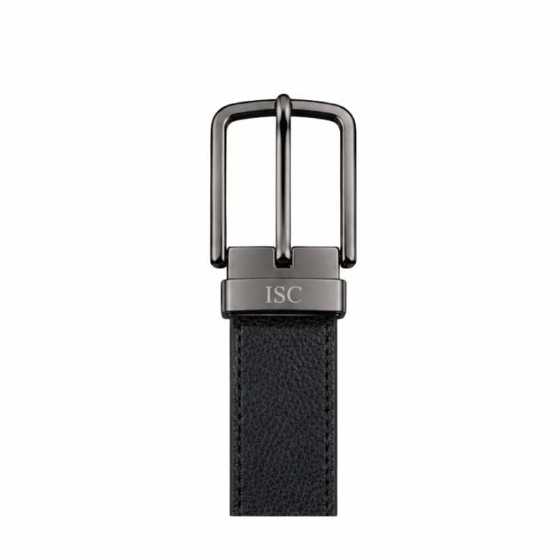 Varenzo Nocturne Grain Leather Belt