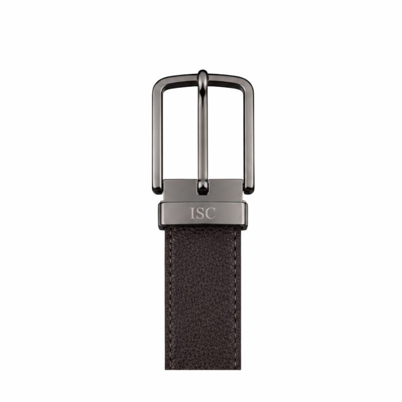 Varenzo Nocturne Grain Leather Belt