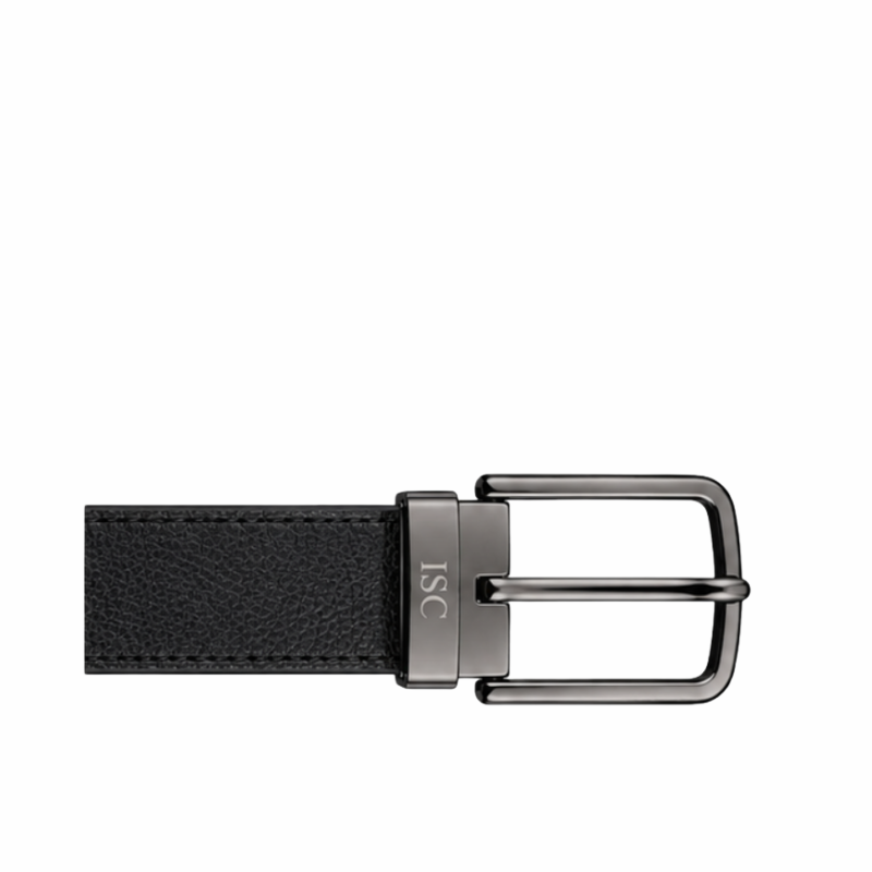 Varenzo Nocturne Grain Leather Belt