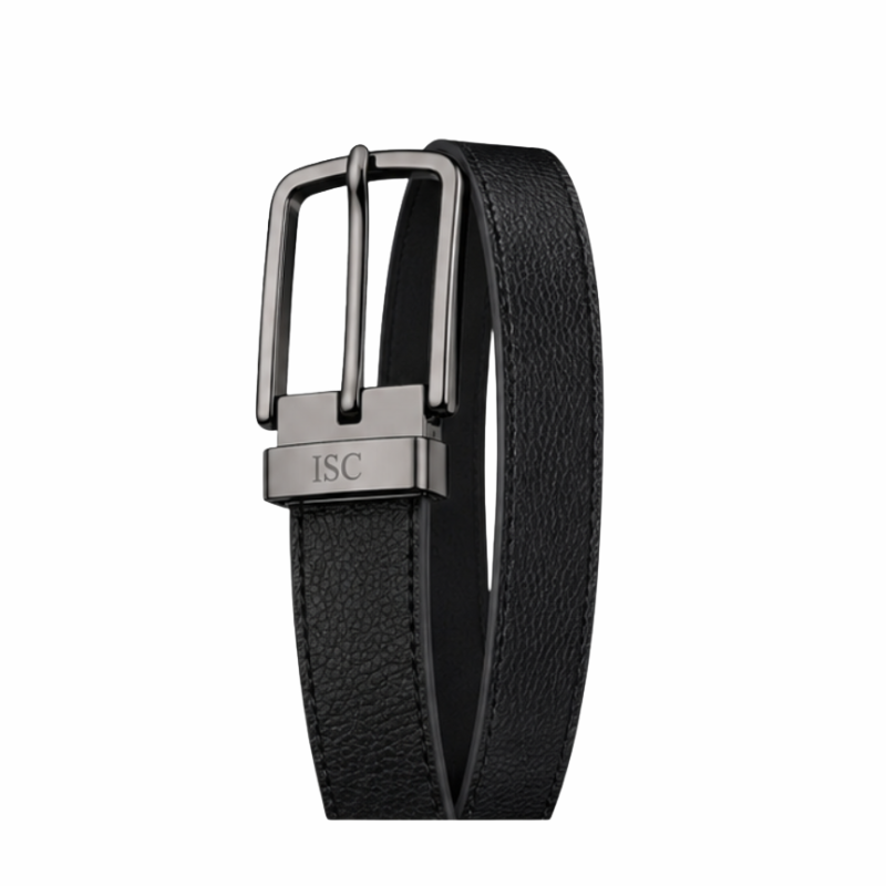Varenzo Nocturne Grain Leather Belt