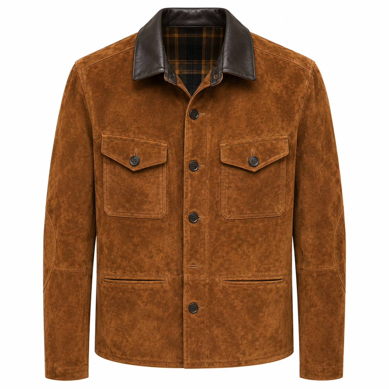 Velaro Cognac Suede Utility Jacket
