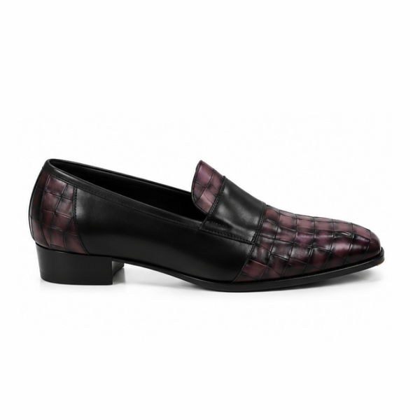 Vellaro Merlot Woven Leather Penny Loafers