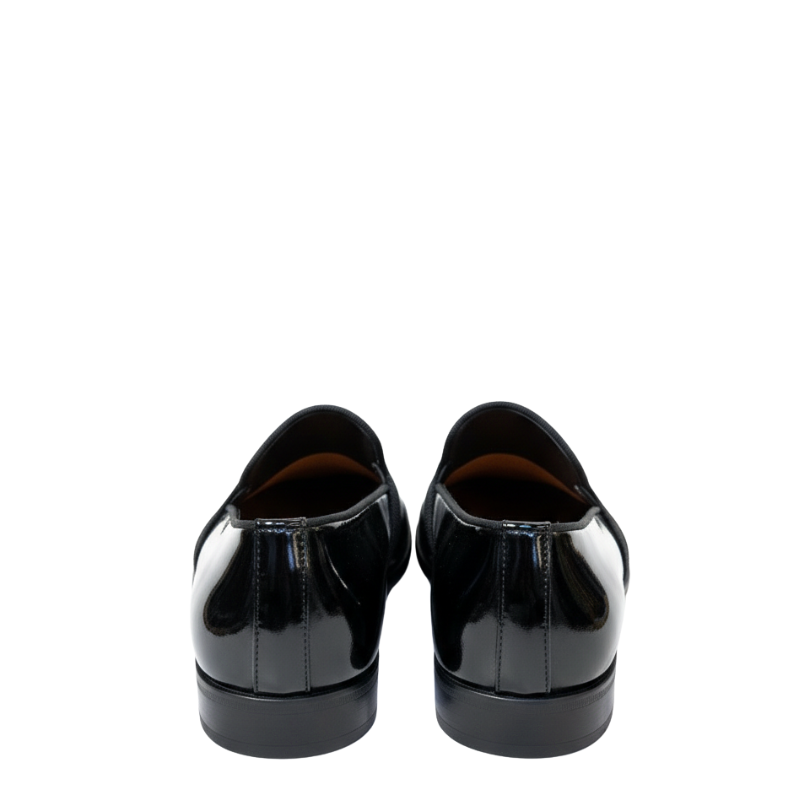 Velour Italian Patent Modern Strap Loafers