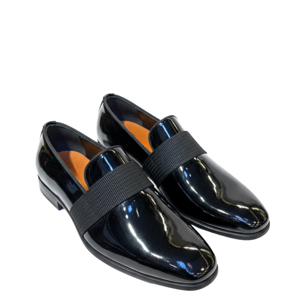 Velour Italian Patent Modern Strap Loafers