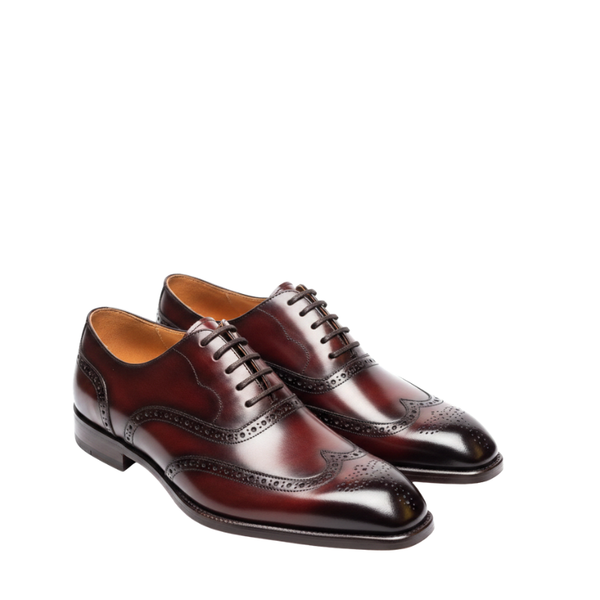 Venetian Hand Painted Wingtip Oxford Shoes