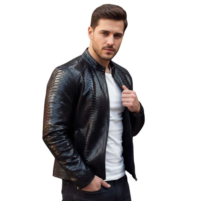 Venom Sleek Luxe Reptile Pattern Jacket