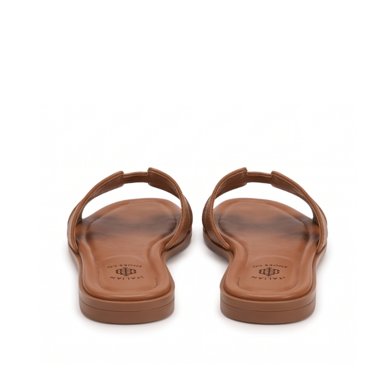 Verona H-Cut Leather Slide Sandals