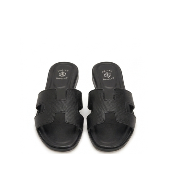 Verona H-Cut Leather Slide Sandals