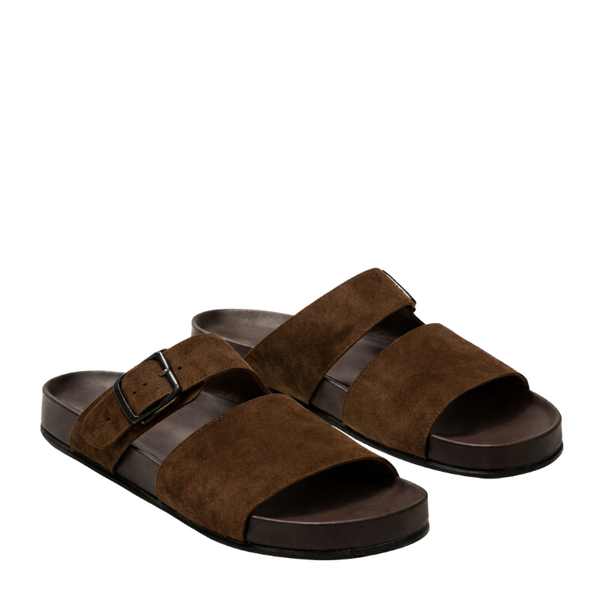 Rustic Terra Dual-Strap Leather Sandals