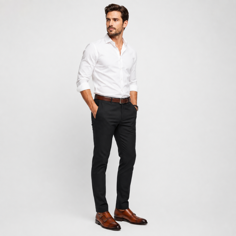 Vittorio Cognac Patina Double Monk Shoes