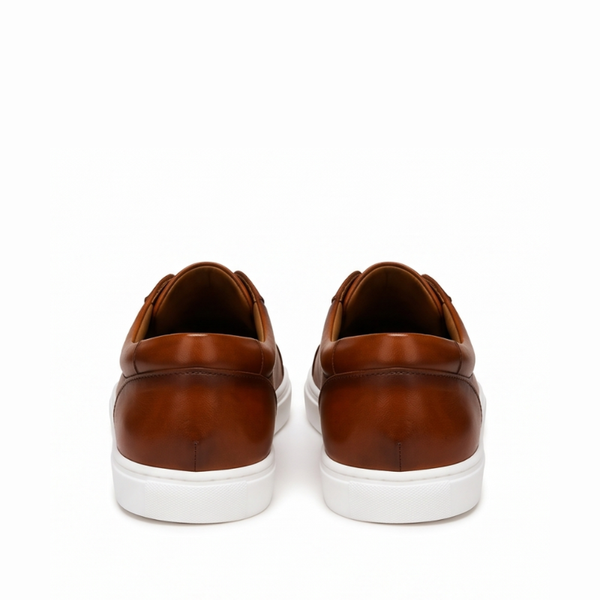 Vittorio Glide Double Stitch Men's Leather Slip-On Sneakers