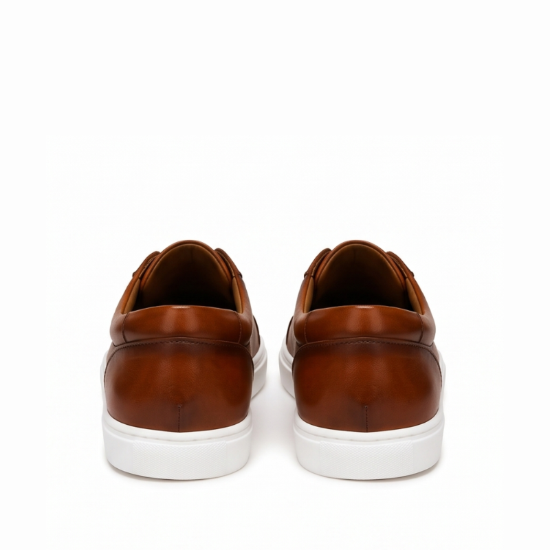 Vittorio Glide Double Stitch Men's Leather Slip-On Sneakers