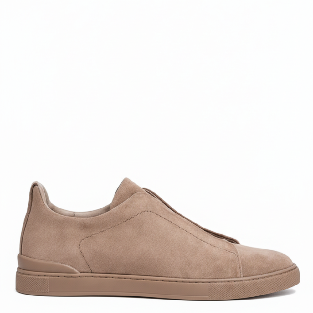 Vittorio Veil Tripple Stitch Suede Slip-On Sneakers