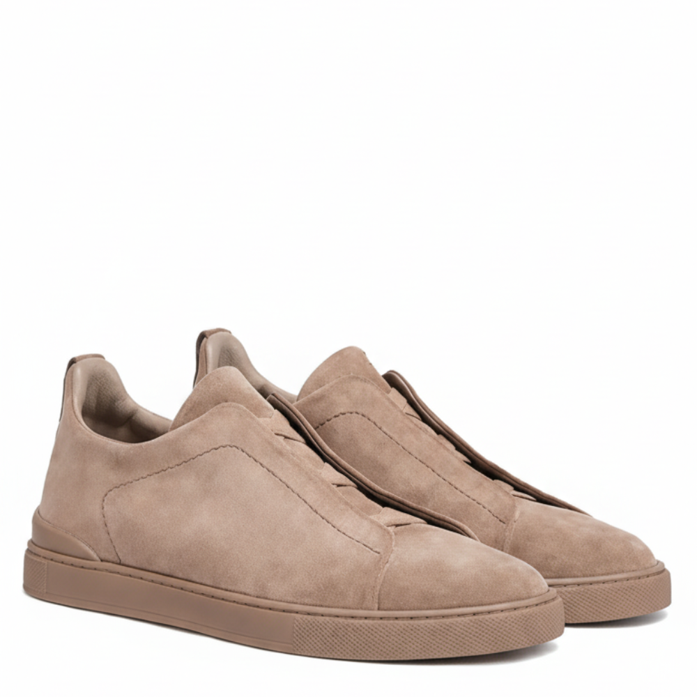 Vittorio Veil Tripple Stitch Suede Slip-On Sneakers