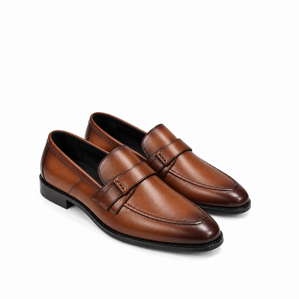 Wesley Buckle Leather Loafers
