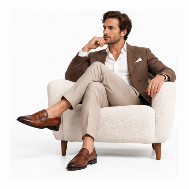 Wesley Buckle Leather Loafers
