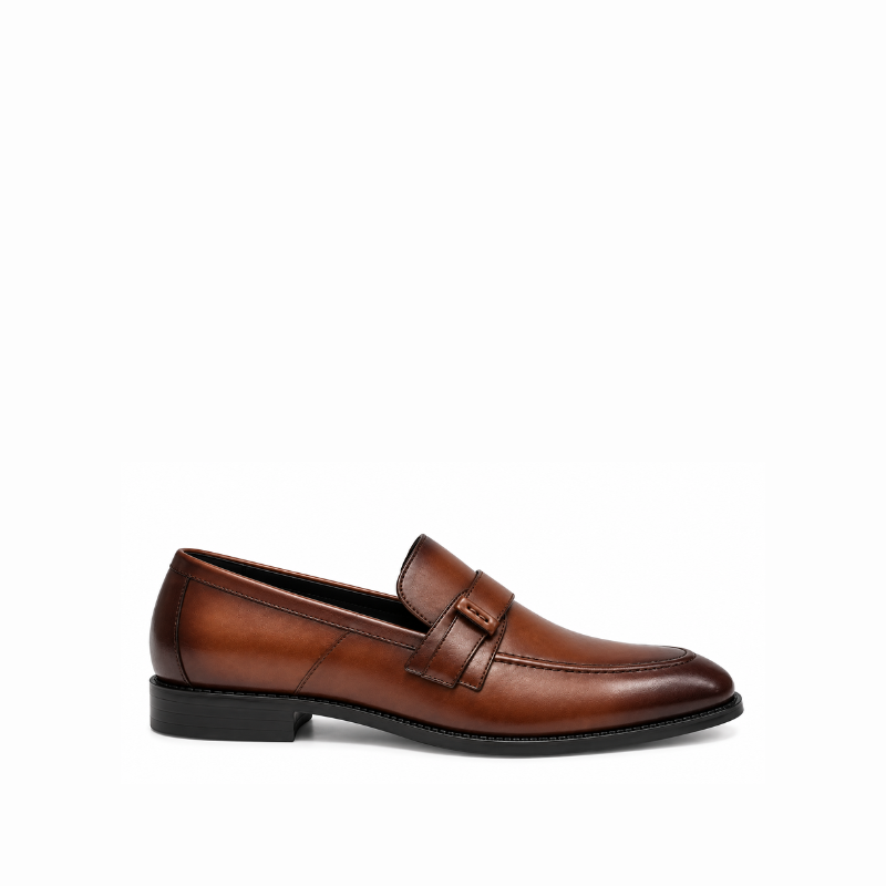 Wesley Buckle Leather Loafers