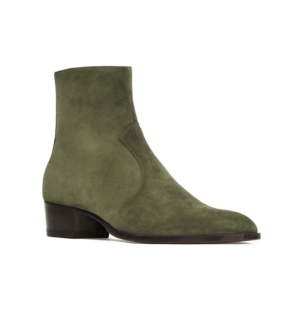 Olive  Cuban boots