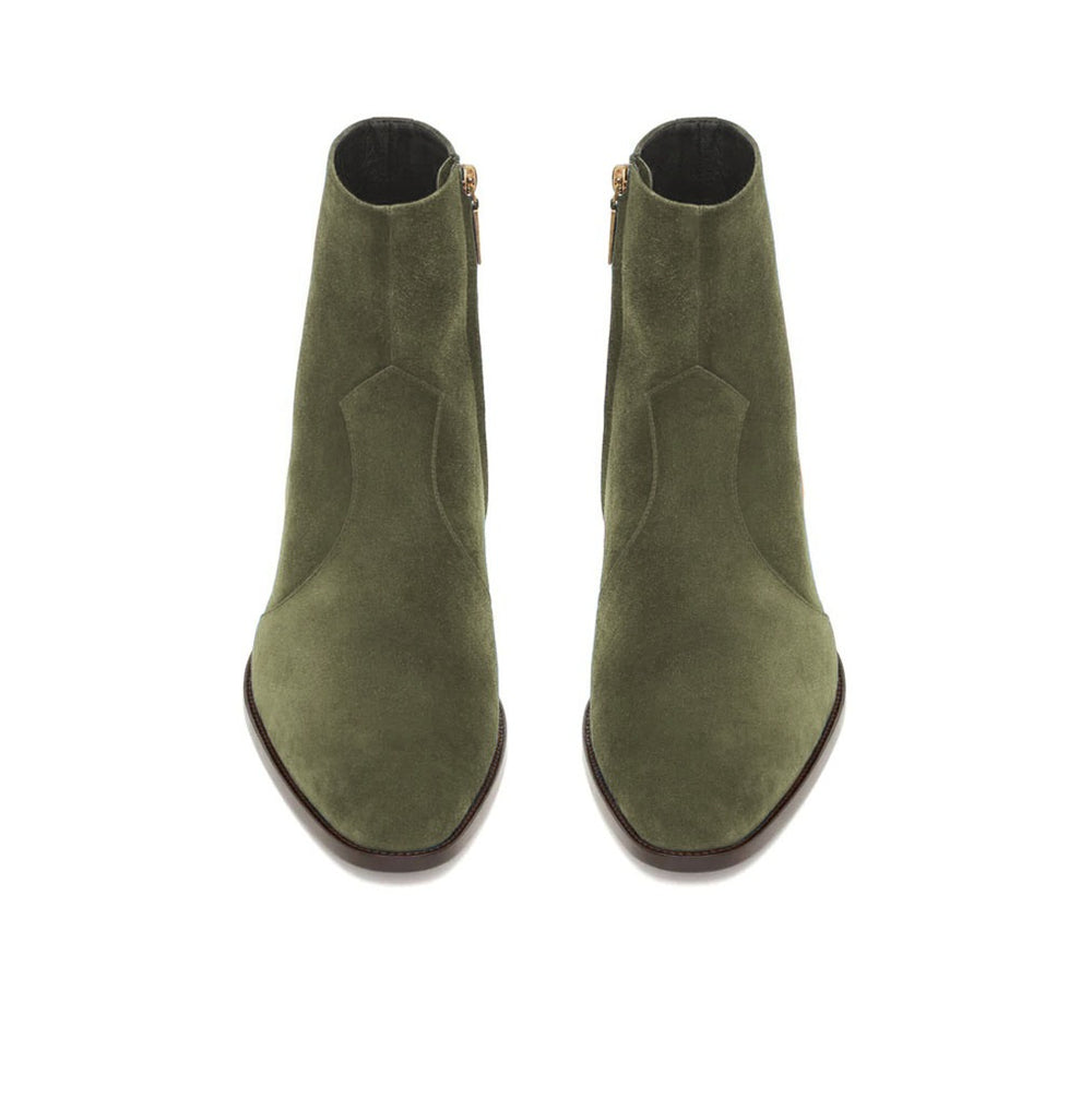 Olive Cuban boots