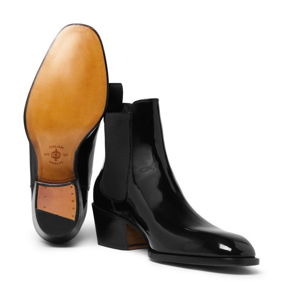 Webster Patent Leather Chelsea Boots