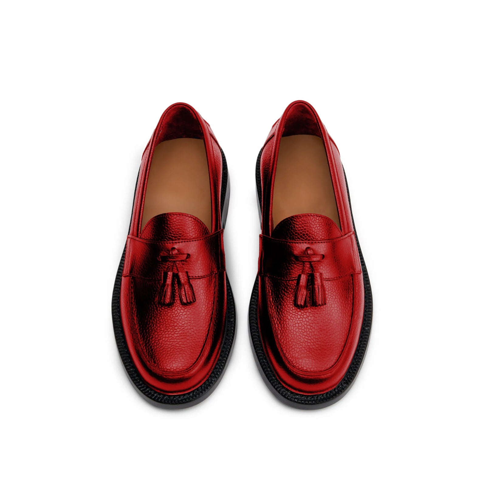 Red penny loafers on sale