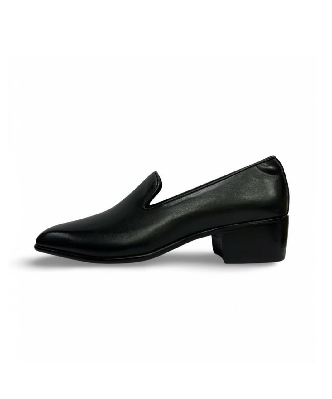 Black leather Casual Slip On