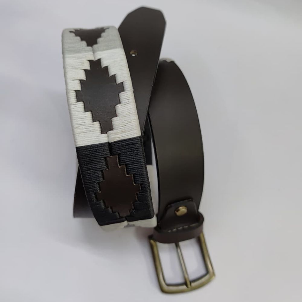 Woven Crest Heritage Grain Leather Belt