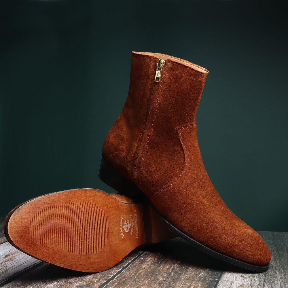 Pure Handmade Leather Cuban Boots for Men s