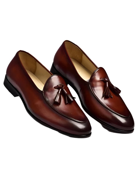 Penny Leather Slip On Tassel Loafers