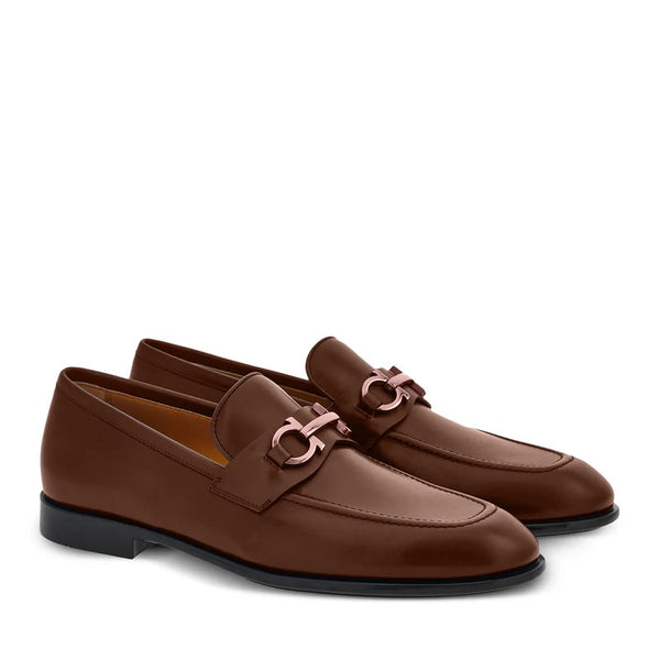 Penny Plaque Leather Loafers