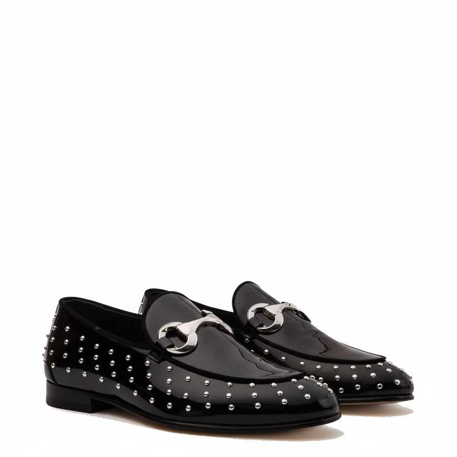 Spike Leather Bit Dress Loafer Men Shoe
