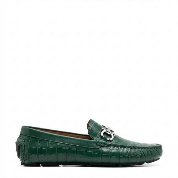 Men Nes Croc Emboss Driving Loafer