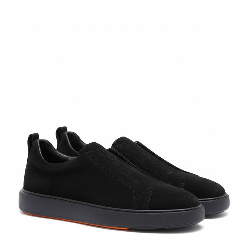 Suede Triple Stitch Slip-On Sneakers For Men