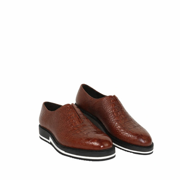 Italian Leather Sneaker with Stylish Hybrid Sole