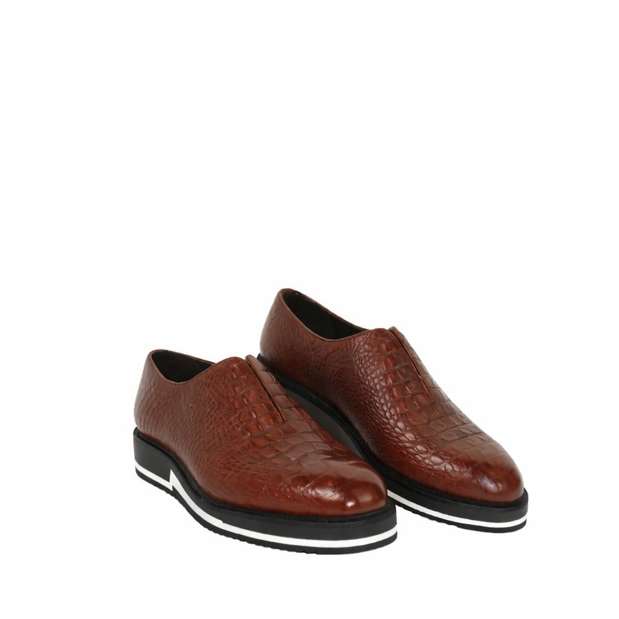 Italian Leather Sneaker with Stylish Hybrid Sole