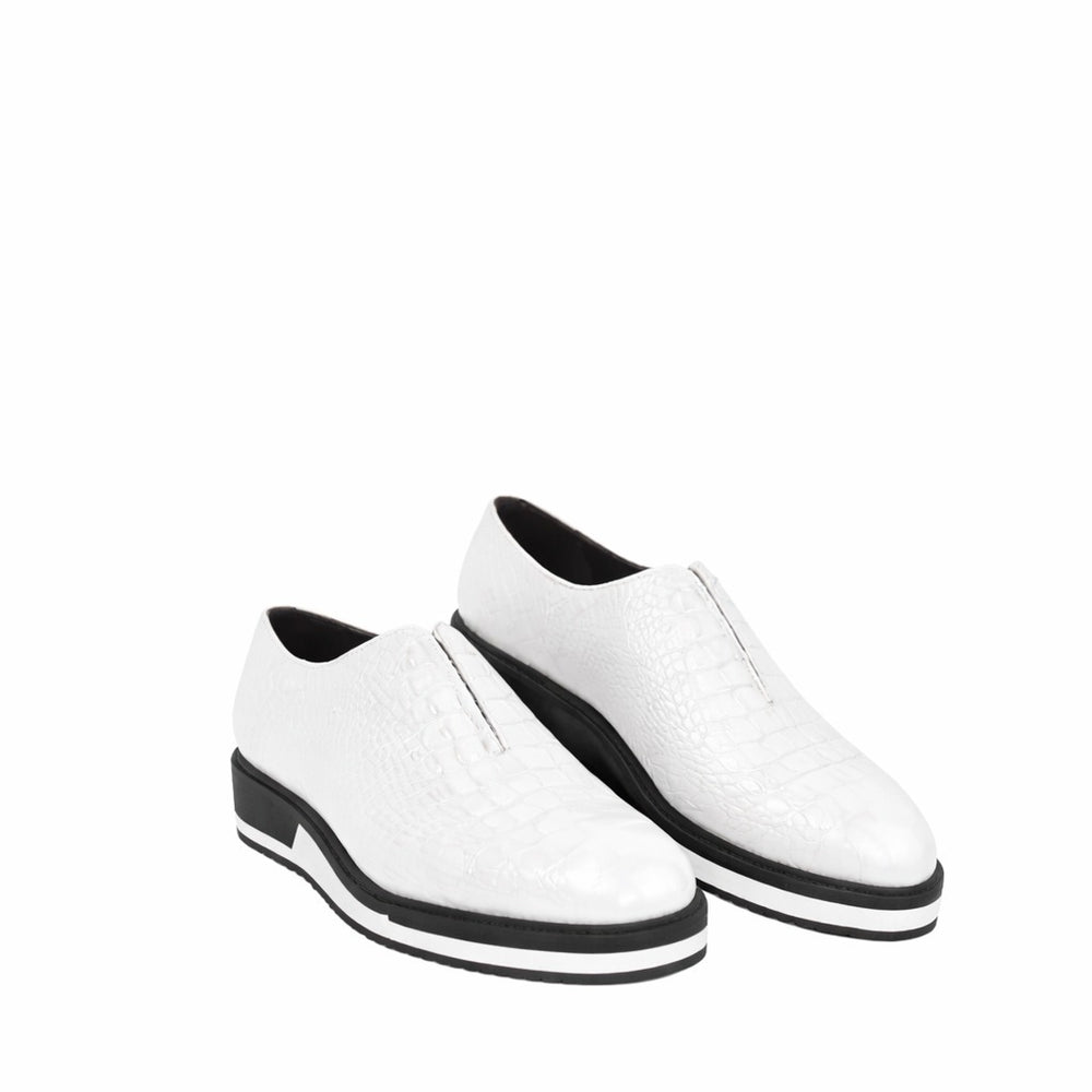 Italian Leather Sneaker with Stylish Hybrid Sole