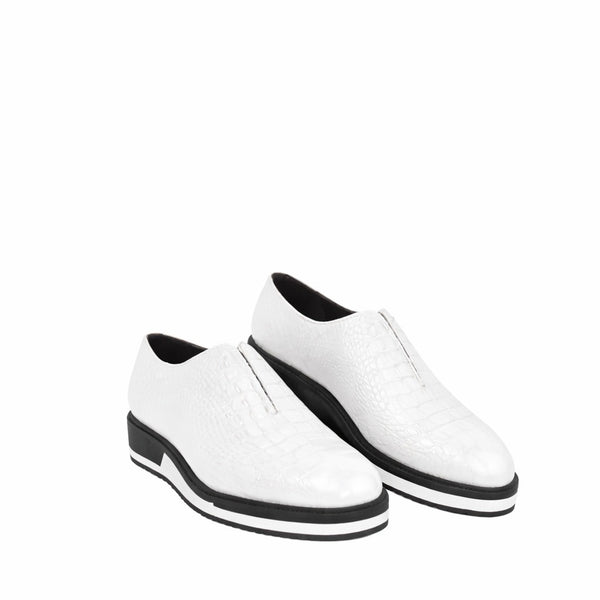 Italian Leather Sneaker with Stylish Hybrid Sole