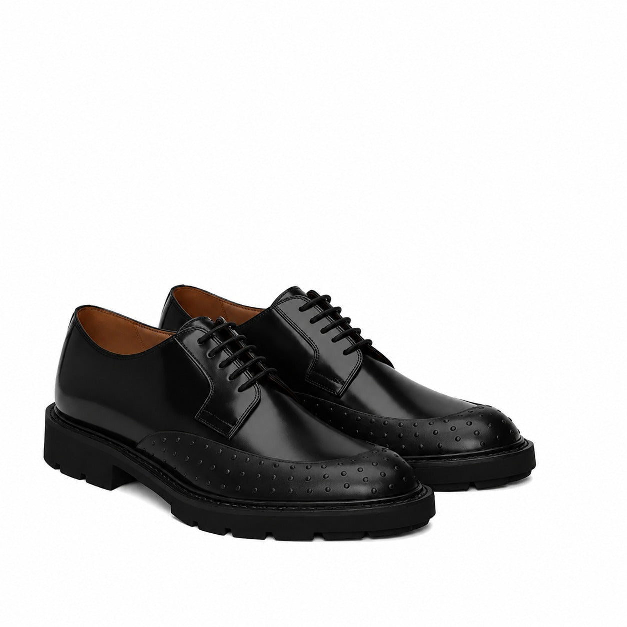 Premium Black Leather Brogue Shoes