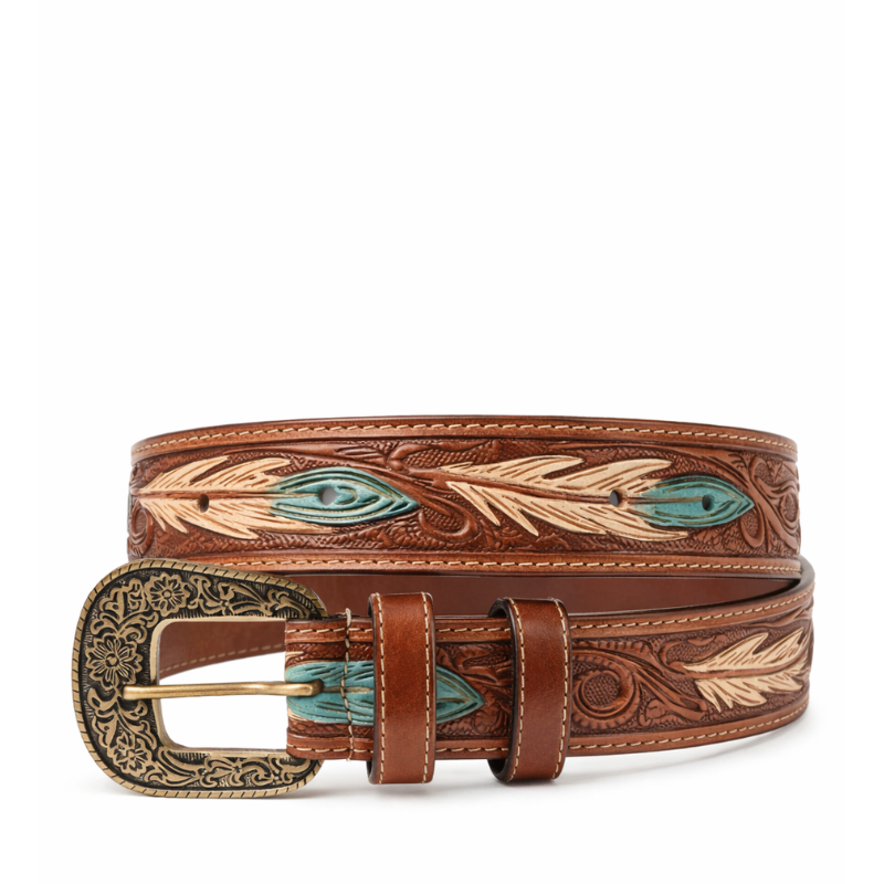 Wildflower Canyon Western Leather Belt