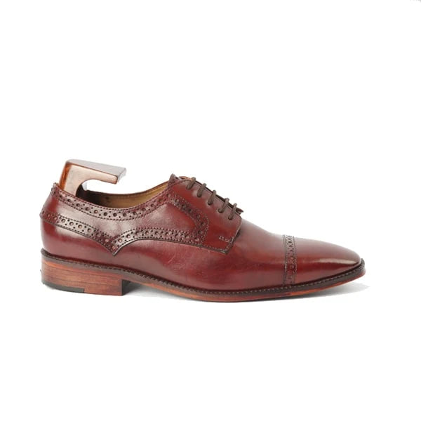 Wingtip Derby Captoe Shoes - Brown
