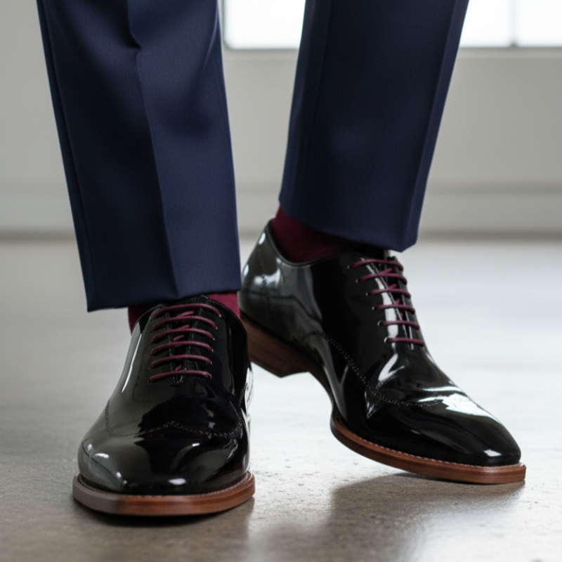 Wingtip Oxford Dark Brown Leather Shoes