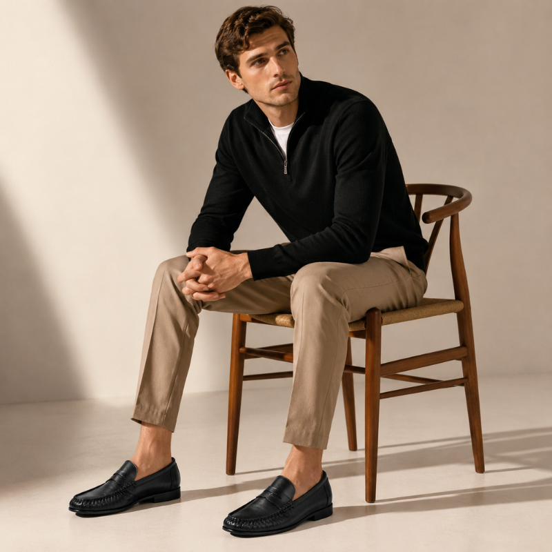 Winston Premium Leather Penny Loafers