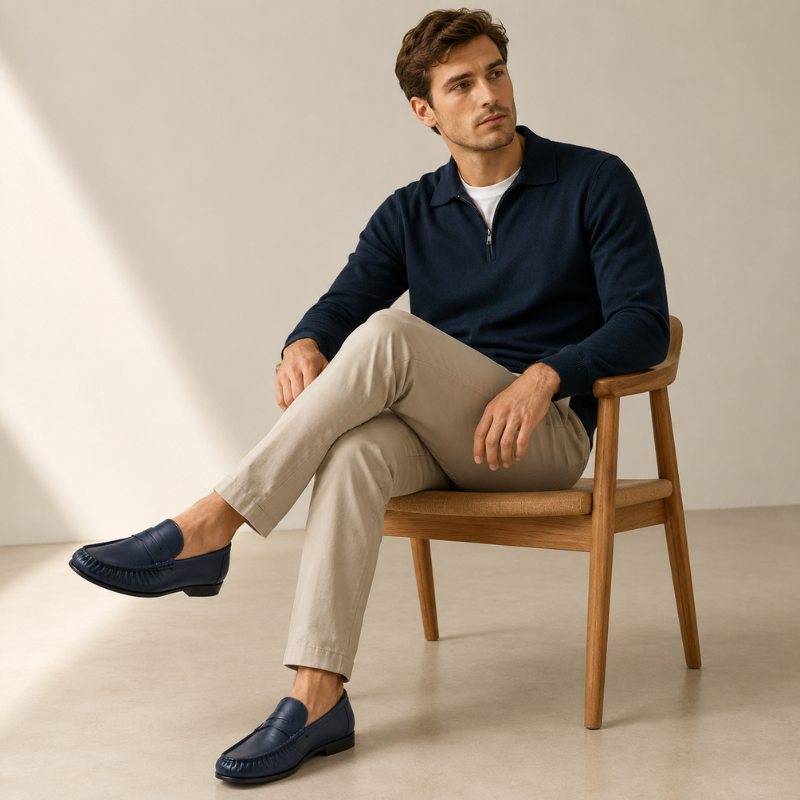 Winston Premium Leather Penny Loafers
