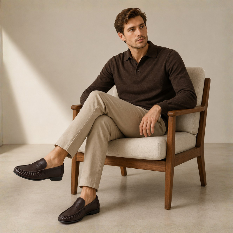 Winston Premium Leather Penny Loafers
