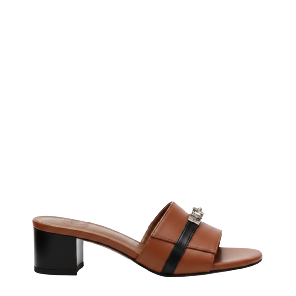 Women's  Leather Luxury Comfort Blocks Sandals